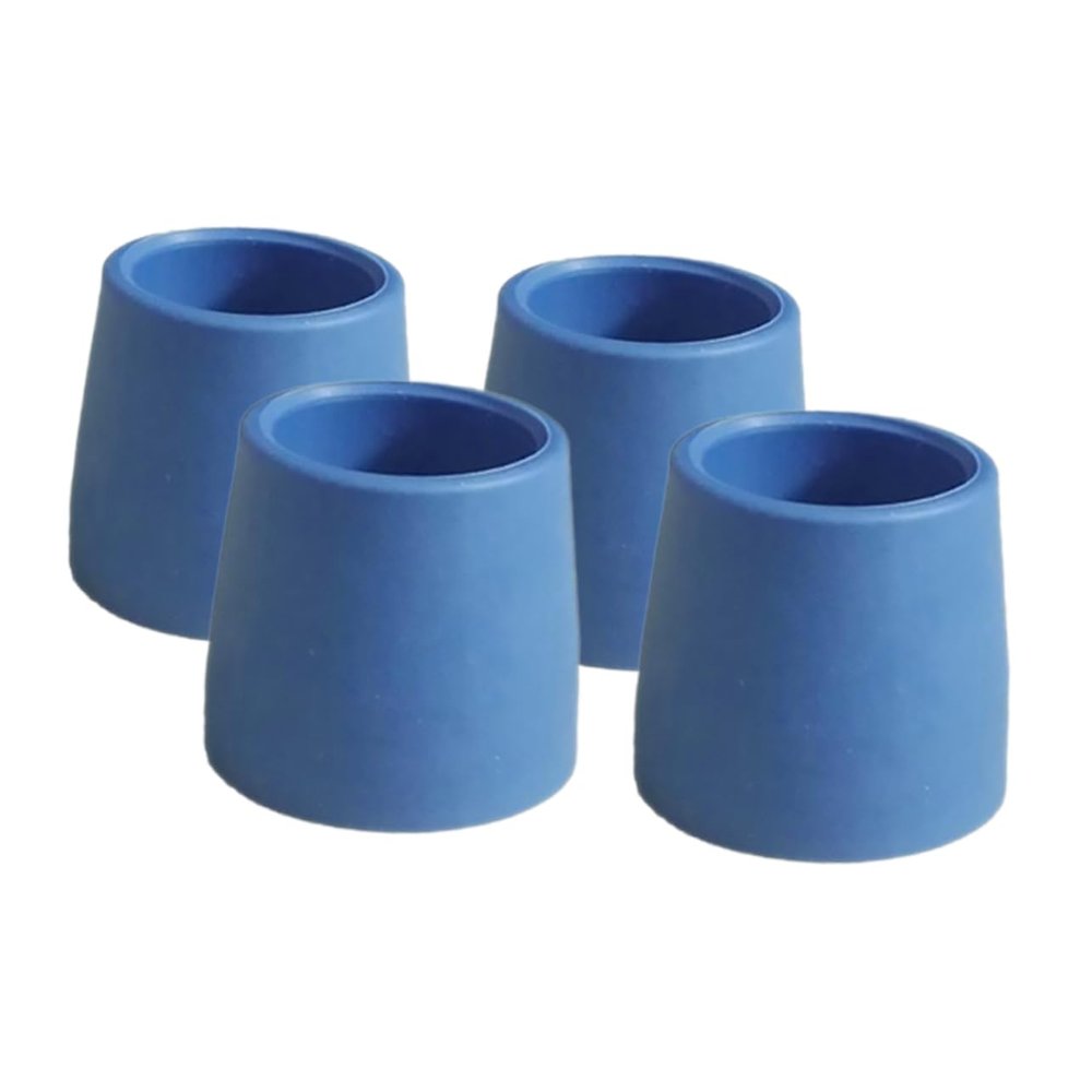 Blue Rubber Walking Pole Tip Replacement 4pcs Anti-Skid