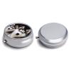 Husky Dog Round Pill Box 3 Compartment Medicine Pill Organizer with Mirror Travel Small Pill Case Cute Vitamin Organizer Portable Daily Pill Container for Pocket Purse view 3