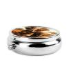 Elephant Family Pill Box 3 Compartment Round Portable Pill Case for Pocket or Purse Small Weekly Medicine Planner Travel Pillbox with Mirror Decorative Metal Vitamin Holder Gifts view 4