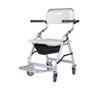 Mobile Shower Chair | Wheelchair with Backrest & 360 Brakes | Foldable Transport Chair for Elderly & Disabled | Safety Seat, Width 41cm, Height 46cm view 1