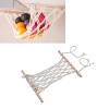 Hanging Fruit Hammock, Minimalist Cotton Ropes with Large Capacity, Solid Wooden Storage Net Bag, Handwoven Organiser for Kitchen or Shopping Trolley (40 cm) view 2