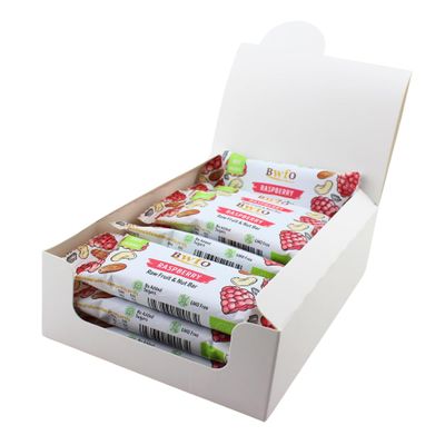 Organic Raspberry - Raw Fruit and Nut Bar 40g x15 | BWFO