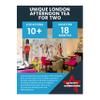 Activity Superstore Unique London Afternoon Tea for Two Gift Voucher view 1