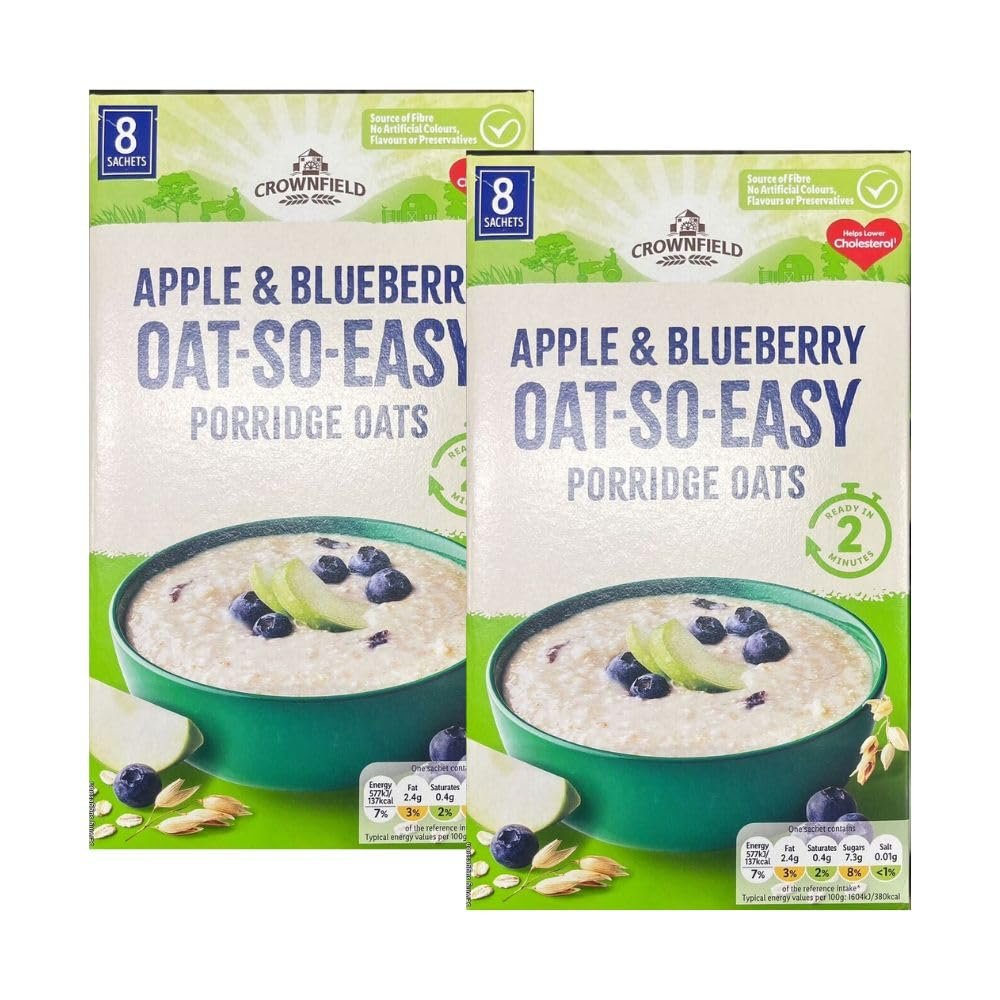 Tropical Gold Crownfield Apple & Blueberry Oat-So-Easy 8'S Compatible with Oatmeal & Porridge (2)