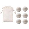 Dryer Balls: Wool Dryer Balls, Cotton Balls, Handmade Reusable Organic Wool Laundry Balls, Natural Fabric Smoothing Set Of 6 view 1