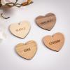 Personalised Wooden Cake Topper, Bride and Groom Initials, 4mm Thick, Multiple Wood Finishes (Cherry) view 4