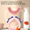 U Shaped Kids Toothbrush - Oral Care Cleaning | Cartoon Cute Children Teeth Cleaning Brushing Instrument | Soft Silicone Bristles Oral Tooth Brushing Tool for Health Care view 2