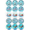 15 x Time Flies 1st Birthday Edible Cupcake Toppers Wafer Card or Icing First Birthday Themed Party Decorations Perfect For Brownies Cookies Muffins & More! (Premium Icing Sheet) view 1