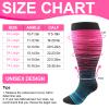DRESHOW Plus Size Compression Socks for Women Men Wide Calf Extra 20-30mmHg Knee High Socks Support for Circulation view 4