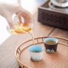 JOMRTS Hand-Painted Landscape Tea Cup Set Chinese Style Vintage Cup Sample Tea Cup Gift Box Pack (D 4cm) view 3