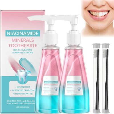 2025 New Niacinamide Whitening Toothpaste, Niacinamide Intensive Toothpaste, Natural Deep Cleaning, Triple Whitening for Sensitive Teeth and Fresh Breath (2)