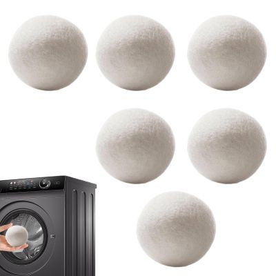 Handmade Dryer Balls - Reusable Natural Fabric Softener - Set of 6 Reusable Fabric Softener Ball | Reduces in Clothes and Saves Dryness