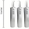 Blackhead Tweezers Blackhead Remover Facial Blackhead Remover for Women Professional Tools 3 in 1 Stainless Steel (1 Set) view 2