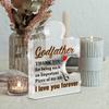 Godfather Gifts from Goddaughter Godson Godchild on Fathers Day, Godfather Gift for Birthday Christmas Father's Day Thanksgiving Acrylic Puzzle Piece Plaque Desk Decorative Sign for Home Decor view 3