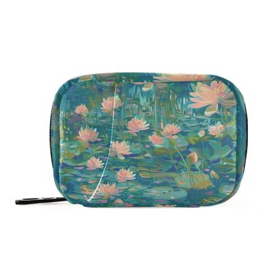 A Picture Full of Monet Flowers Bags with Detachable Compartments Portable 7 Day Pill Organizer for Purse