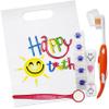 Happy Teeth Gift Bag ~ Childrens Toothbrush, Timer, Disclosing Tablets & Mirror (Pink) view 1