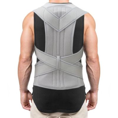 XS-5XL Plus Size Posture Corrector Spinal Support Men Women Adjustable Posture Trainer Therapy Belt Waist Back Brace Provides Support For Shoulder, Neck, Clavicle(Grey,XXL)