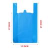 1000 PCS BLUE (11x17x21 Inch) Bags, Trash Bag with Handles, T-Shirt Plastic Bags for Retail, Groceries, Merchandise, Convenience Store, Supermarket, Restaurant Picnic, Kitchen, Daily Use, (1000) view 2