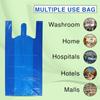 1000 PCS BLUE (11x17x21 Inch) Bags, Trash Bag with Handles, T-Shirt Plastic Bags for Retail, Groceries, Merchandise, Convenience Store, Supermarket, Restaurant Picnic, Kitchen, Daily Use, (1000) view 3