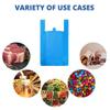 200 BLUE (10X15X18 Inch) Bags, Trash Bag with Handles, T-Shirt Plastic Bags for Retail, Groceries, Merchandise, Convenience Store, Supermarket, Restaurant Picnic, Kitchen, Daily Use, (200) view 4