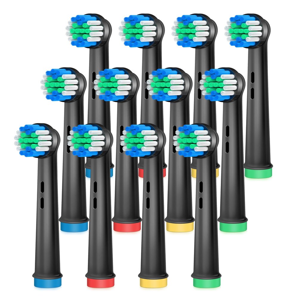 AnjoCare Replacement Brush Heads for Oral B,12Pack Electric Toothbrush Replacement Heads,Rechargeable Toothbrush Heads Compatible with Oral B Pro1000/3000/5000/7000