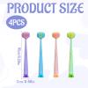 3 Sided Toothbrush Kids, 4 Pcs Autism Toothbrush for Autistic Children, Sensory Toothbrushes Kids 3-12 Deep Cleaning Efficient Oral Care with 3 Sided Design view 2