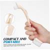 POPETPOP 2 Pcs Compact and Portable Shoes Scrubbing Brush with Dual-brush Head Design, Beige Pp Material Cleaning Brush for Kitchen Sink and Home Use view 3