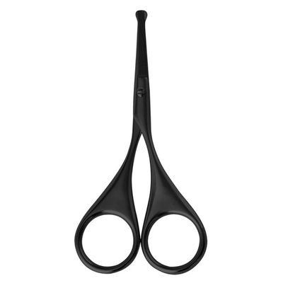 Stainless Steel Nose Hair Scissors 9.8cm - Professional Small Trimming Tool for Men, Eyebrows, Ear and Facial Hair with Safety Rounded Tips