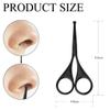 Stainless Steel Nose Hair Scissors 9.8cm - Professional Small Trimming Tool for Men, Eyebrows, Ear and Facial Hair with Safety Rounded Tips view 2
