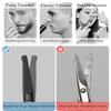 Stainless Steel Nose Hair Scissors 9.8cm - Professional Small Trimming Tool for Men, Eyebrows, Ear and Facial Hair with Safety Rounded Tips view 4