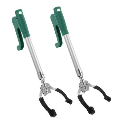 GANAZONO 2pcs Plastic Claw Trash Picker Grabber Reacher Tool Long Litter Picker Grabber for Adults Seniors Elderly Outdoor