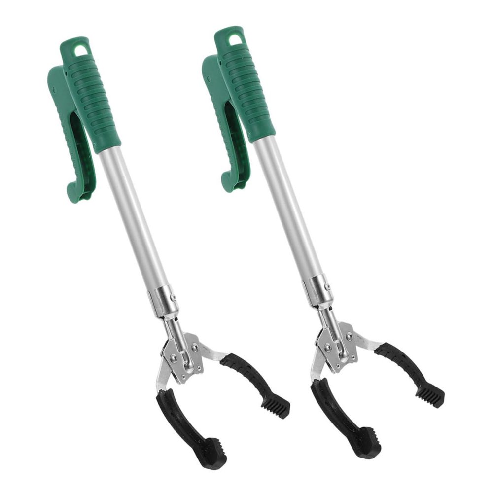 GANAZONO 2pcs Plastic Claw Trash Picker Grabber Reacher Tool Long Litter Picker Grabber for Adults Seniors Elderly Outdoor