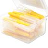 3 Set 40 Pieces Interdental Brush Supple Push-Pull Plastic Teeth Brushes Handheld Oral Hygiene Tool Household Travel Yellow 0.4mm view 2