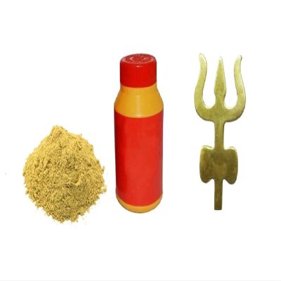 KULIA Chandan Tilak Tikka Stamp Yellow Powder Indian Religious Pooja Item 50 Gram Chandan Powder Lucky Charm Chandan Powder For Tilak, Tikka, Pooja, Havan, Prayers Temple Dcor Spiritual Gifts
