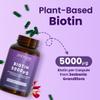 ZeroHarm Biotin 5000mcg Plant-Based Biotin from Natural Extracts Hair, Skin & Nails Vitamin Liposomal Absorption Powered by Real Food Ingredients 180 Vegan Capsules view 2