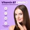 ZeroHarm Biotin 5000mcg Plant-Based Biotin from Natural Extracts Hair, Skin & Nails Vitamin Liposomal Absorption Powered by Real Food Ingredients 180 Vegan Capsules view 3