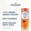 San Pellegrino Italian Sparkling Drinks Zero Sparkling Peach & Clementine Canned Soft Drink 6 x 330ml, 21kCals per can view 2