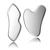 2Pcs gua sha facial tools stainless steel guasha set for face metal boby lymphatic drainage massage detailer gasha neck Gift for Women view 1