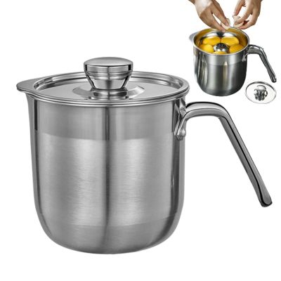 Egg Yolk Separator Handle Lid Large-Capacity Stainless Steel