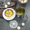 Egg Yolk Separator Handle Lid Large-Capacity Stainless Steel view 2