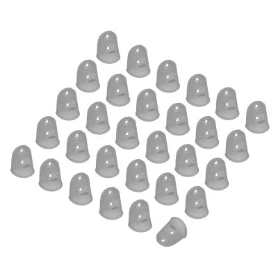 PATIKIL Finger Tip Covers Cots, Grey Silicone Finger Protectors Gloves Breathable Reusable Fingertip Caps with Air Holes for Dry Skin Cracking, XL, 30 Pcs