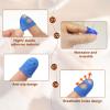 PATIKIL Finger Tip Covers Cots, Grey Silicone Finger Protectors Gloves Breathable Reusable Fingertip Caps with Air Holes for Dry Skin Cracking, XL, 30 Pcs view 3