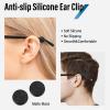 100 Pairs Silicone Eyeglass Ear Hooks - 2-Hole Adjustable Anti-Slip Ear Pads for Men & Women - Universal Fit for Glasses & Sunglasses - 12 Colors Variety Pack (100 Pair All Black) view 2