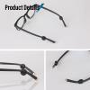 100 Pairs Silicone Eyeglass Ear Hooks - 2-Hole Adjustable Anti-Slip Ear Pads for Men & Women - Universal Fit for Glasses & Sunglasses - 12 Colors Variety Pack (100 Pair All Black) view 4