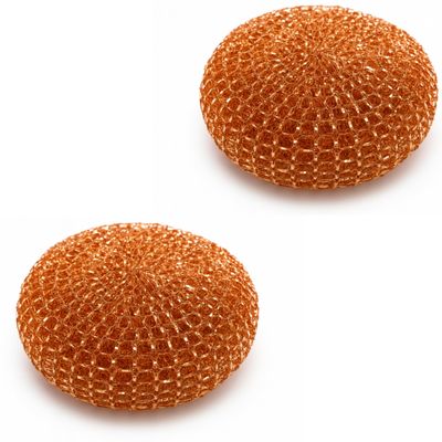 Scourer Copper Plated Scourer Scourer Scouring Spiral Cleaning Sponge (Pack of 2)