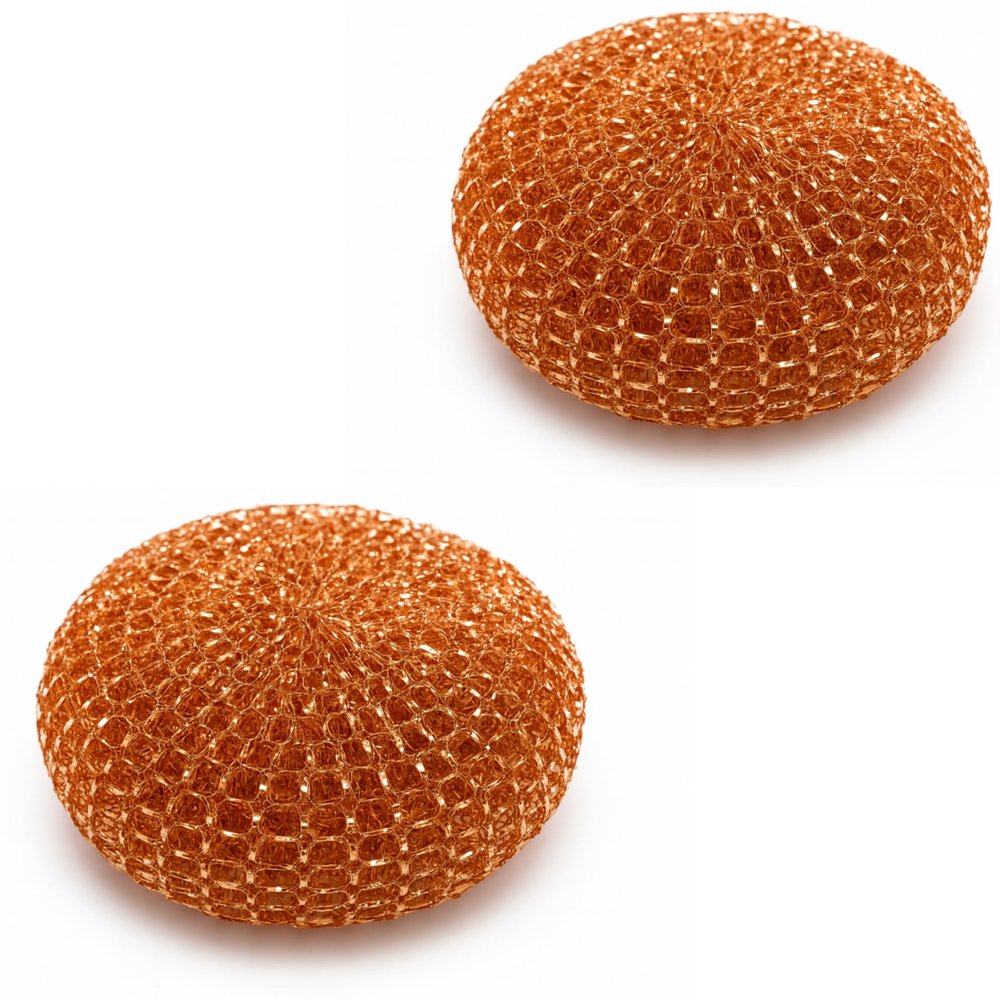 Scourer Copper Plated Scourer Scourer Scouring Spiral Cleaning Sponge (Pack of 2)