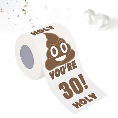 30th Birthday Gifts for Men Women Funny Toilet Roll, Gag Gift Happy Prank Toilet Paper, Novelty Toilet Paper Roll for Friend, Bathroom Birthday Party Decor, 3 Layers