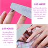 10 Pieces Nail Files 100/180 Double-Sided Reusable and Washable, Half Moon Files for Home and Professional Use view 2