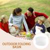 Outdoor Wash Basin, Folding Water Container Bucket, Portable Clear Washtub Cleaning, Camping Accessories for Washing Dishes Kitchen Use, Compact Convenient Wash Solution view 3