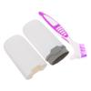 MOLUCKFU Travel Toothbrush Case Holder and Denture Cleaning Brush 2pcs Set, Portable Toothbrush Cup Holder Double-Sided Bristle, Compact Oral Care Storage for Home and Travel view 1